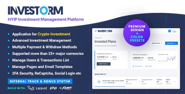 Investorm - Cryptocurrency Investment Software